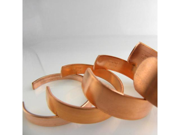 Solid Copper Cuff Bracelet Finding, 3/4" x 5.75" (Each)