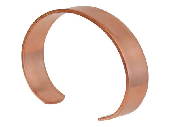 Solid Copper Cuff Bracelet Finding, 1/2" x 5.75" (Each)