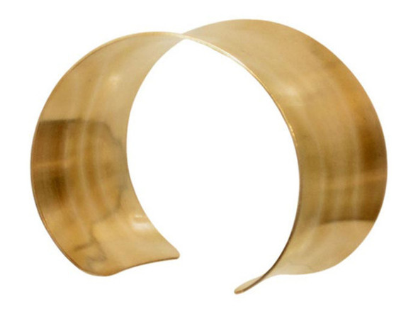 Brass 1.5" Concave Cuff Bracelet Finding (Each)