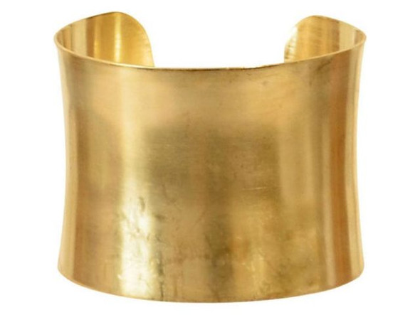 Brass 2" Concave Cuff Bracelet Finding (Each)
