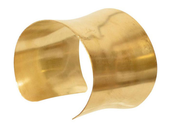 Brass 2" Concave Cuff Bracelet Finding (Each)