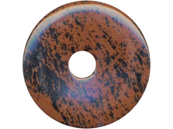Mahogany Obsidian Gemstone Donut, 40mm (Each)