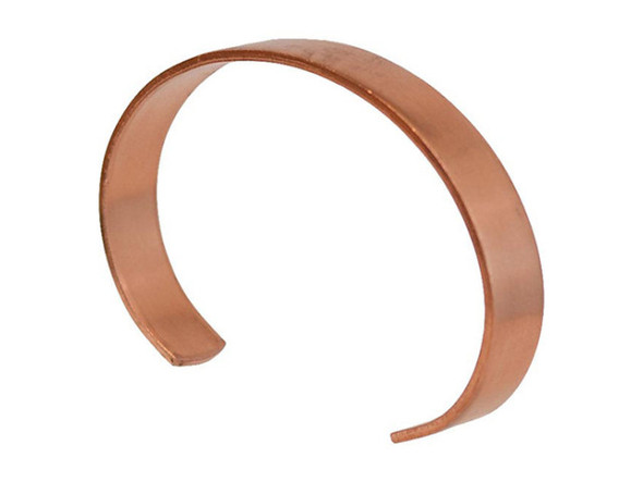 Solid Copper Cuff Bracelet Finding, 3/8" x 5.75" (Each)