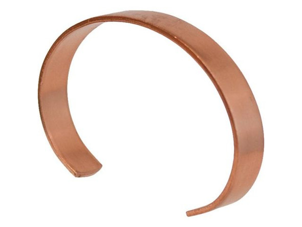 Solid Copper Cuff Bracelet Finding, 3/8" x 5.75" (Each)