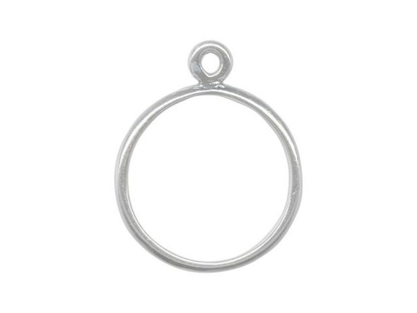 Sterling Silver Finger Ring Blank, with Loop, Size 6 (Each)