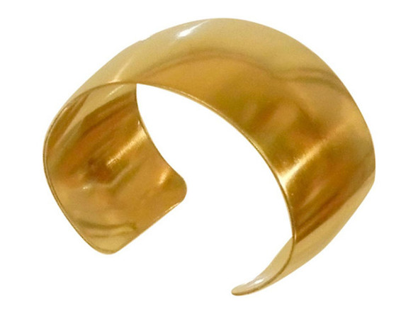 Brass 1-1/2" Domed Cuff Bracelet Finding (Each)