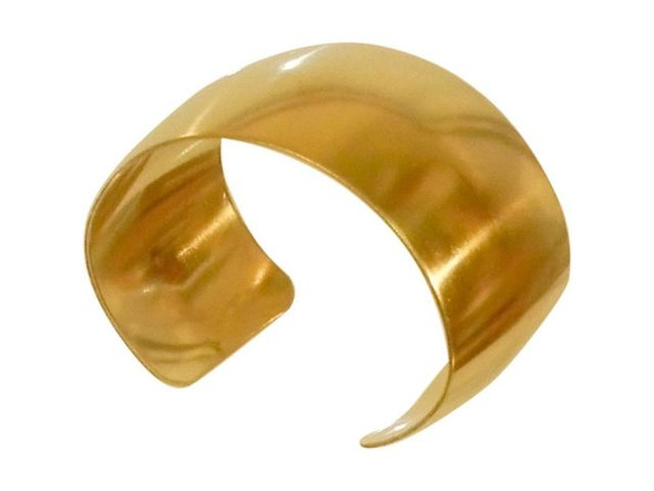 Brass 1-1/2" Domed Cuff Bracelet Finding (Each)