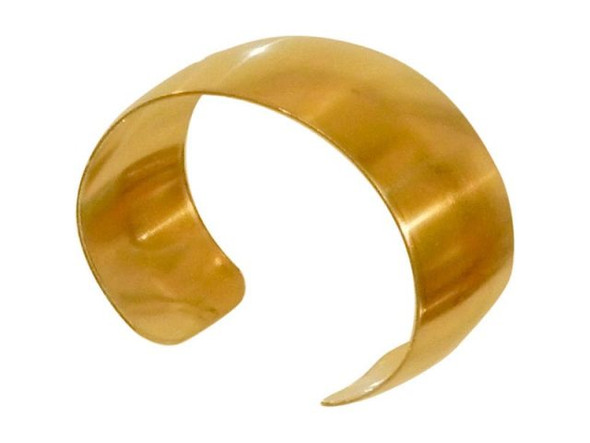 Brass 1" Domed Cuff Bracelet Finding (Each)