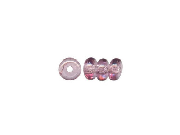 Czech Glass Disk Bead, 4mm - Amethyst (100 Pieces)