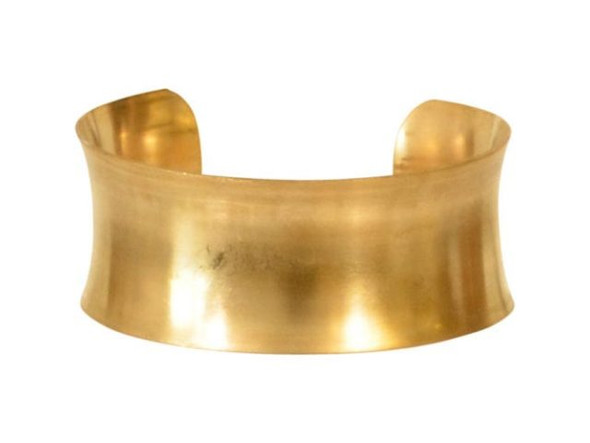 Brass 1" Concave Cuff Bracelet Finding (Each)