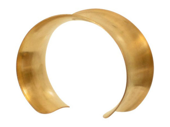 Brass 1" Concave Cuff Bracelet Finding (Each)