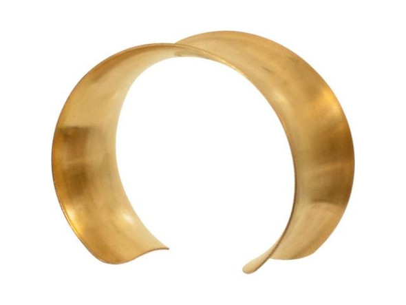Brass 1" Concave Cuff Bracelet Finding (Each)