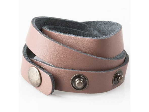 Leather Wrap Bracelet, 1/2" - Natural (Each)