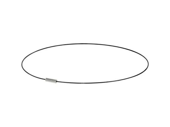 Choker, Steel Cable, 1mm, 18" (10 Pieces)