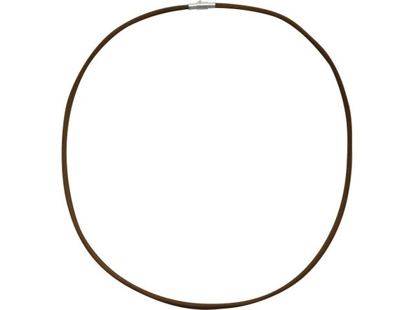 Genuine Leather Necklace, 3mm, Economy, 24" - Dark Brown (10 Pieces)