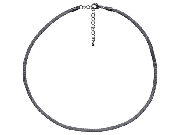 Gunmetal Metal Mesh Choker, 3mm Round (10 Pieces)