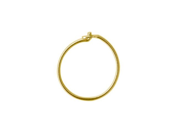 12kt Gold-Filled Plain Hoop Earring Finding, 12mm (1 pair)