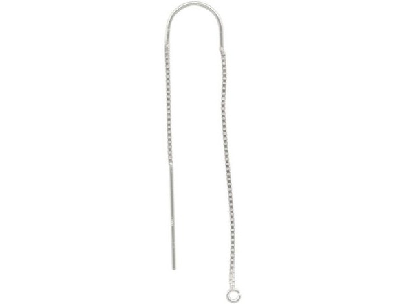   A quick way to make linear earrings! Attach dangles, thread beads on, or leave plain. Use post to penetrate piercing, then pull through. Lengths may vary.   Available in Sterling Silver and Vermeil (gold-plated sterling silver). Select styles available in both original style and "U" threaders.      Tips   Beads with 1mm+ hole (including most 6mm and 8mm PRESTIGE Crystal crystal bicones) can be strung directly onto  the thread. Vermeil ear threads are slightly thicker. Changeable earrings: New earrings every day!  Change the slide-on beads each time you wear them. For threads without a built-in "U":  To keep beads on thread when on display card or in jewelry box,  carefully add wire keepers (#33-960, #33-961) or better yet, use  SmartBeads with Bead Positioning System (available in sterling  and gold). These look great and are easy to put on ear threads  without breaking the solder joint. Threads with built-in "U" are great  because the "U" keeps the thread in place in the ear - no need for  a nut in the back. We do not recommend stringing beads onto these  styles, as it could bend or otherwise damage the "U." To keep beads on thread permanently: Use sterling crimp  bead #41-553 or GF crimp bead #41-653 above beads.             Green Silver  All our sterling silver items are nickel free. And this sterling silver item is even better! This item is made from environmentally responsible green silver.  See Related Products links (below) for similar items and additional jewelry-making supplies that are often used with this item.