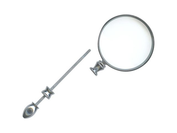 Silver Plated Magnifying Glass, Beadable (Each)