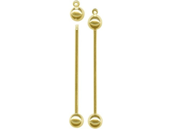 Gold Plated Changeable Pendant, Ball, 36mm (12 Pieces)