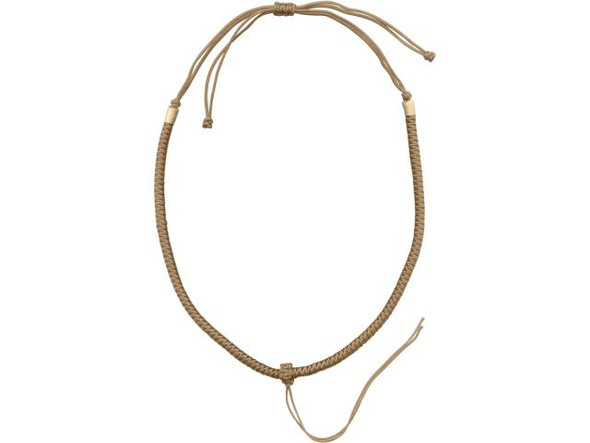 Pendant Cord Necklaces, Heavy Plain Style - Tan (10 Pieces)