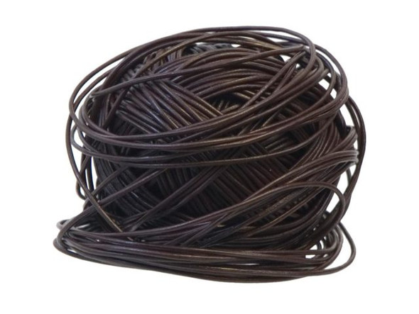 Leather Cord, 2mm, 100yd - Dark Brown (100 yard)