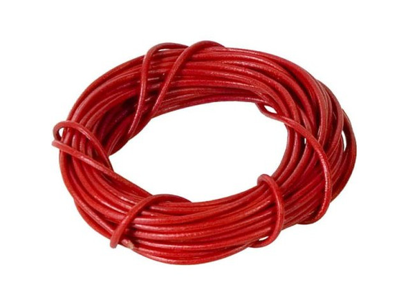 Greek Leather Cord, 1.5mm, 5 Meter - Bordeaux (Each)