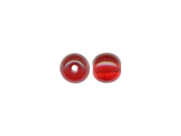 Czech Glass Bead, Round, 6mm - Ruby Color (100 Pieces)