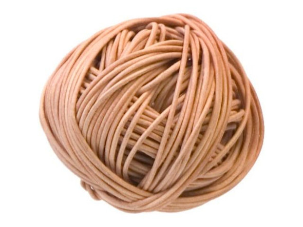 Leather Cord, 1mm, 25yd - Natural (Spool)