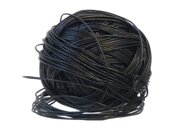 Leather Cord, 1mm, 100yd - Black (100 yard)