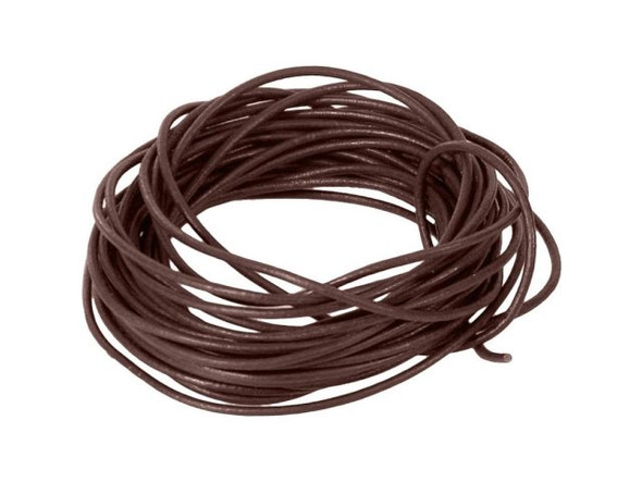 Greek Leather Cord, 1.5mm, 5 Meter - Brown (Each)