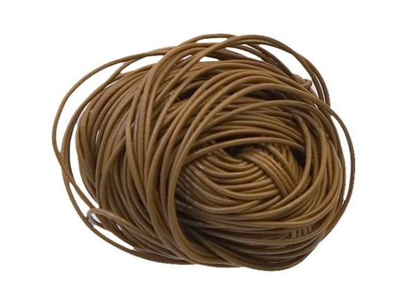Leather Cord, 1mm, 25yd - Light Brown (Spool)