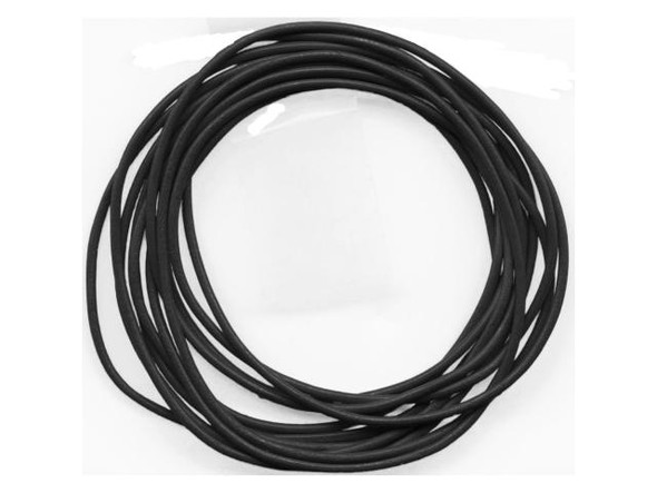 Greek Leather Cord, 1.5mm, 20 Meter - Black (Each)