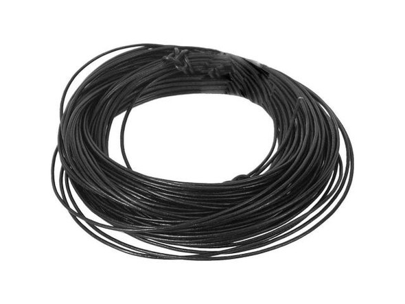 Greek Leather Cord, 1.5mm, 20 Meter - Black (Each)