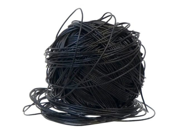 Leather Cord, 0.5mm, 100yd - Black (100 yard)