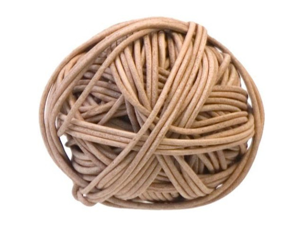 Leather Cord, 2mm, 25yd - Natural (Spool)