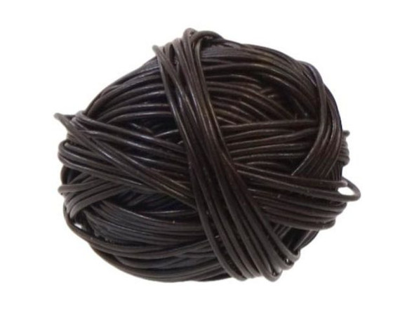 Leather Cord, 1mm, 25yd - Dark Brown (25 yard)