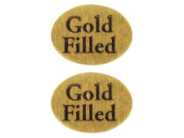Sticker, Oval, "Gold Filled" (pack)