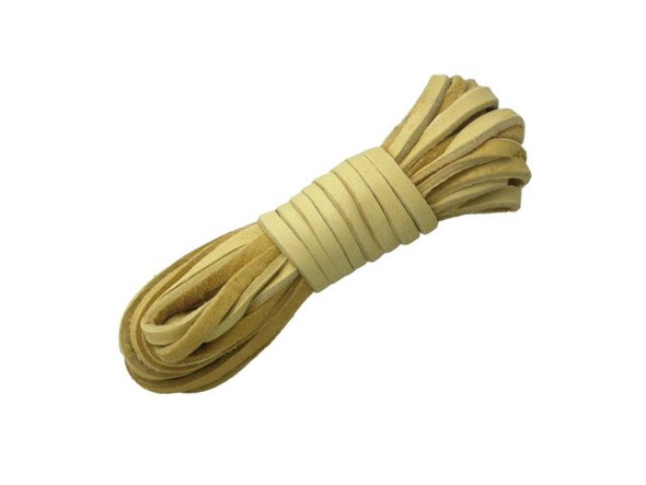 Deer Hide Lace Cord, 3mm - Sand (Each)