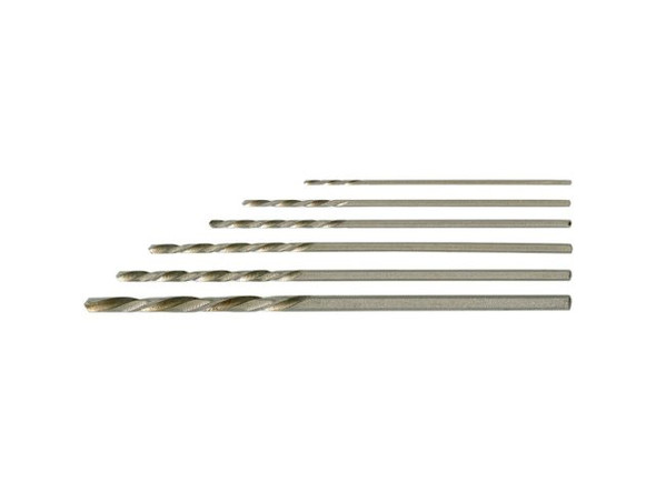 Includes drill bits in the following sizes, which fit the following wire gauges:#52: 1.61mm/0.063" (14 gauge wire)#56: 1.18mm/0.465" (17 gauge wire)#60: 1.01mm/0.04" (18 gauge wire)#66: 0.83mm/0.033" (20 gauge wire)#70: 0.71mm/0.028" (21 gauge wire)#74: 0.57mm/0.22" (23 gauge wire)See Related Products links (below) for similar items and additional jewelry-making supplies that are often used with this item.