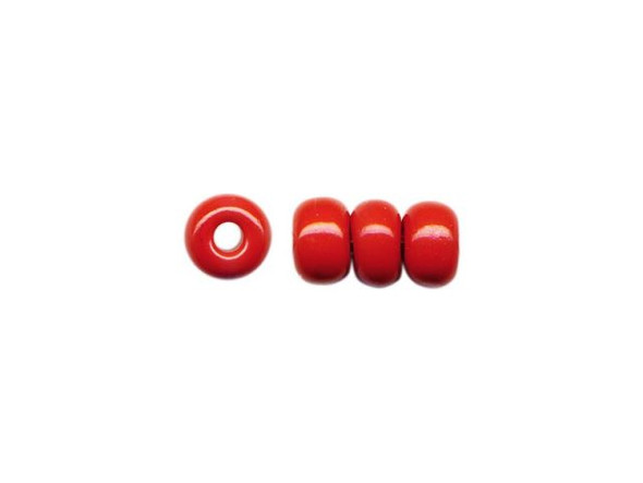 Czech Glass Bead, "E" Beads, Size 6/0 - Red (50 gram)