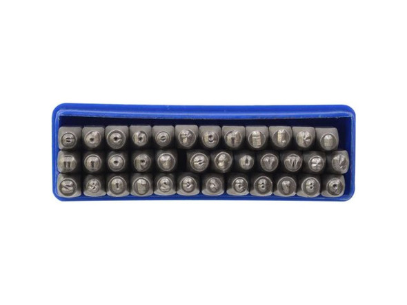 5/64", 2mm, Economy Lowercase Alphanumeric Metal Stamps Set, 36 Piece (set)