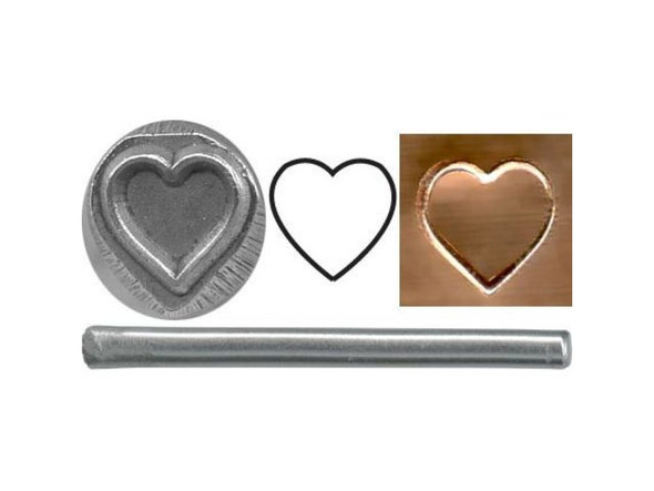 EURO TOOL Stamp, Heart (Each)