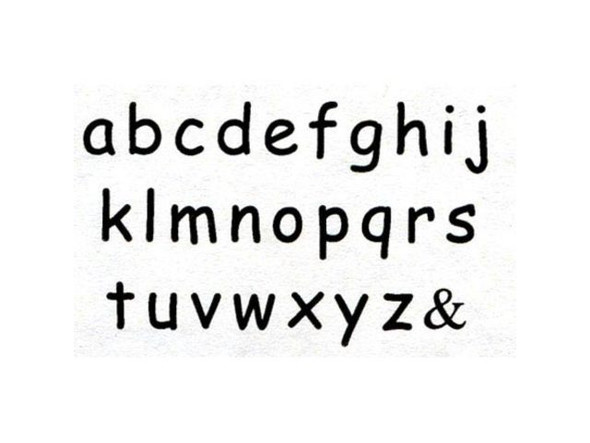 1/8", 3mm, Lowercase Siena Alphabet, Letter, Metal Stamps Set, 27 Piece (set)
