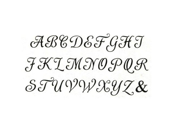 1/4", 6.3mm, Uppercase Monogram Alphabet, Letter, Metal Stamps Set, 27 Piece (set)