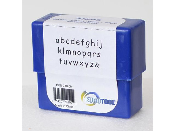 For stamps that aren't pre-labeled (or the label wears off with use), place a dot with Wite-Out&reg; or colorful fingernail polish to indicate the bottom of each letter (or symbol) to help keep your letters directionally correct when stamping. For the stamps that are pre-marked with the letter or symbol, marking should generally face toward the user when stamping. If you have a set that's different, you may want to put a dot facing you, to keep all your stamps consistent. For more information on metal stamping take a look at our Metal Stamping 101 page or our free downloadable metal stamping PDF.    See Related Products links (below) for similar items and additional jewelry-making supplies that are often used with this item.