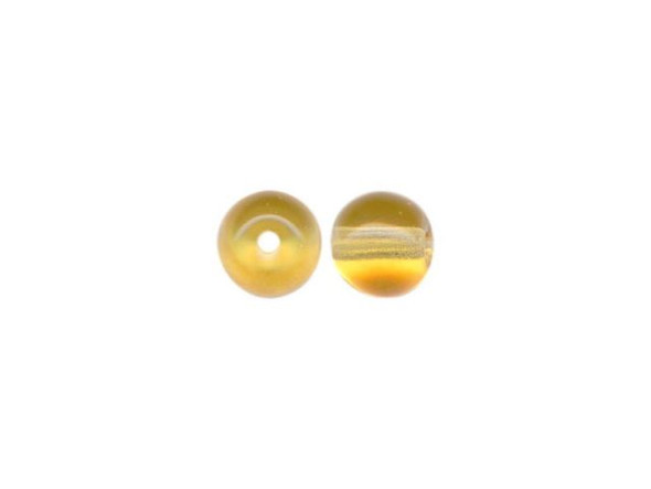 Czech Glass Bead, Round, 6mm - Topaz Color (Strand)