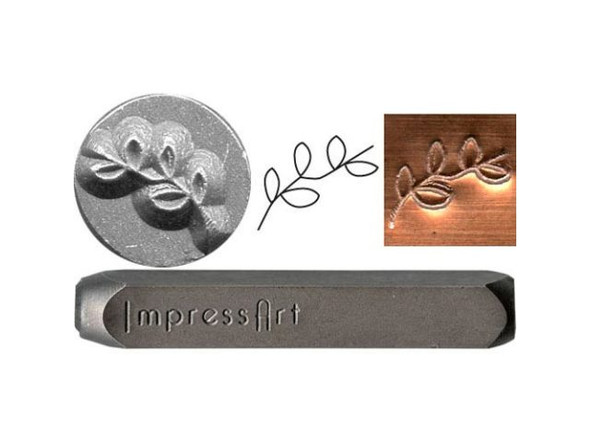 ImpressArt Signature Metal Stamp, Olive Branch (Each)