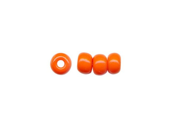 Czech Glass Bead, "E" Beads, Size 6/0 - Orange (50 gram)