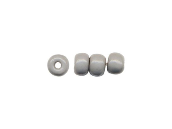 Czech Glass Bead, "E" Beads, Size 6/0 - Gray (50 gram)